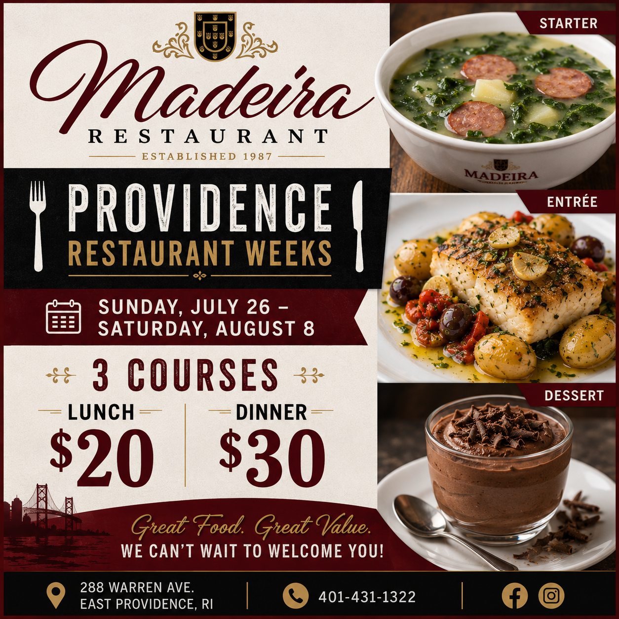 Providence Restaurant Weeks - Summer 2026
