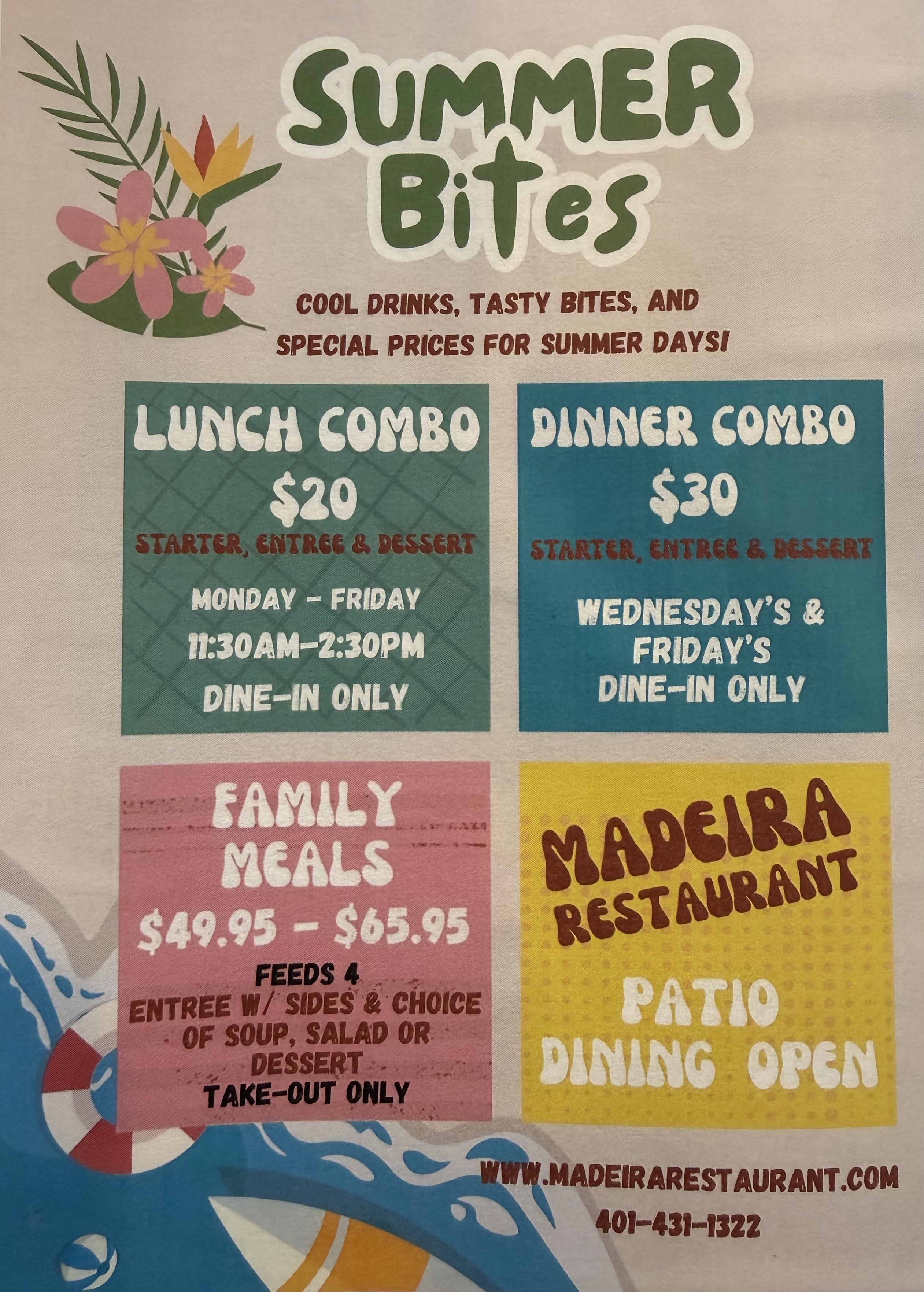 Long summer days call for cool drinks, great food, & patio dining